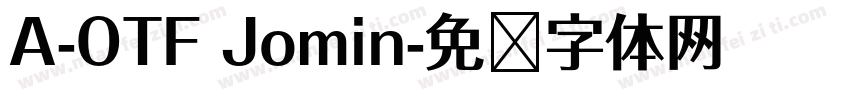 A-OTF Jomin字体转换